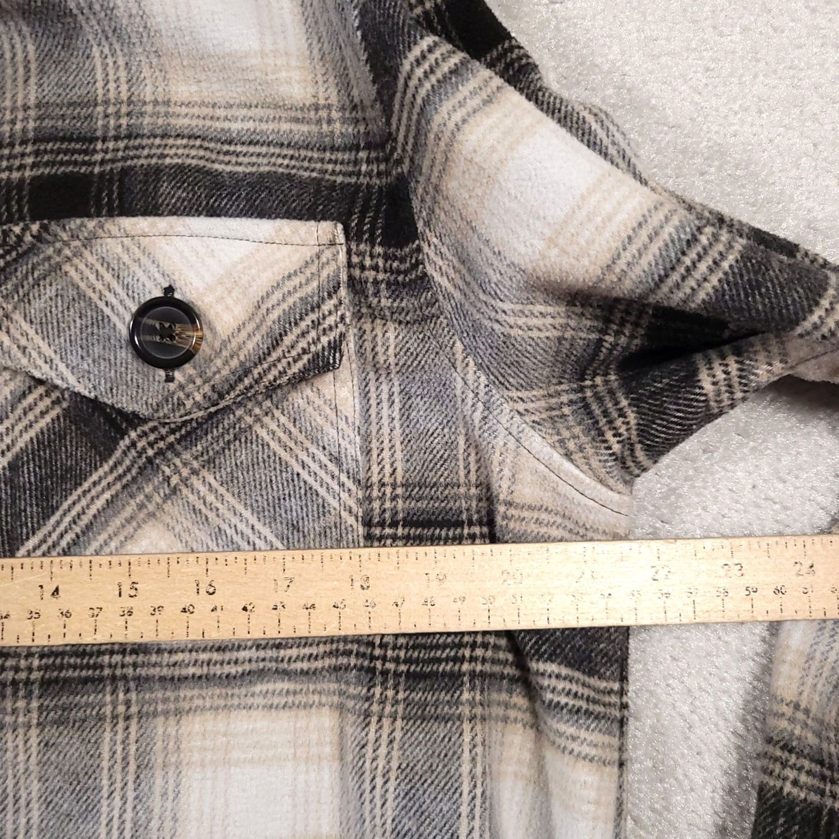 BB Dakota BB Dakota By Steve Madden Button Up Boxy Flannel Shacket Shirt Gray Plaid Womens Large L Size L / US 10 / IT 46 - 7 Thumbnail