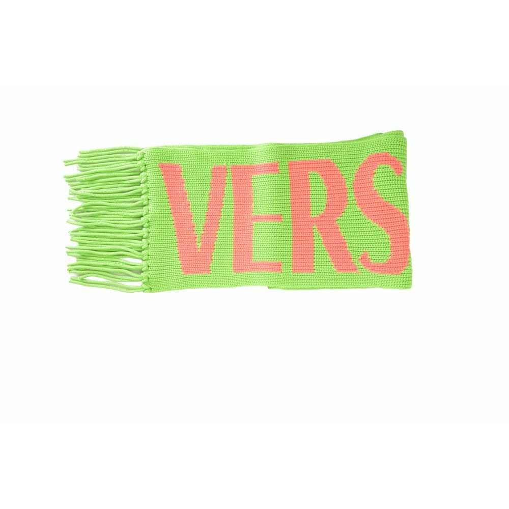 Versace o1y0226 Size : OS / Logo Wool Scarf in Green/Pink Size ONE SIZE - 2 Thumbnail