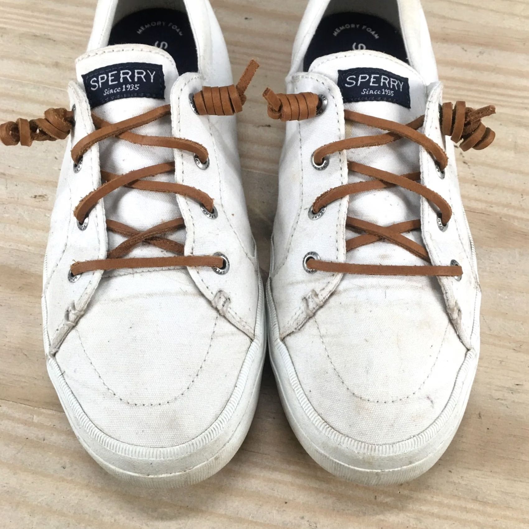 Sperry Sperry Top Sider Sneaker Womens 9.5 White Pier Wave Lace Up Casual STS81903 Size L / US 10 / IT 46 - 7 Thumbnail
