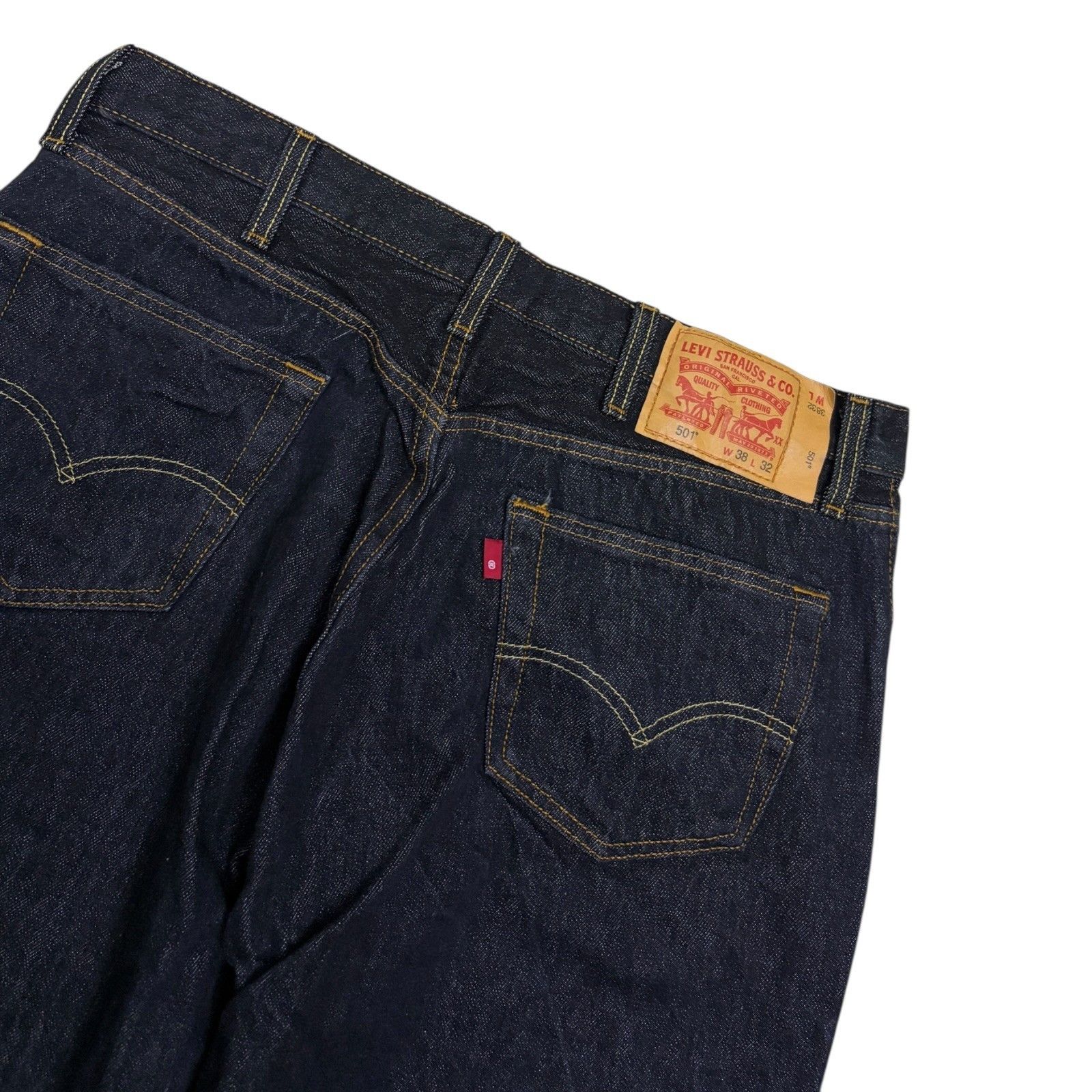 Levi's LEVIS 501 Black Denim Casual Button-Fly Straight Jeans 38x32 Size US 38 / EU 54 - 3 Thumbnail