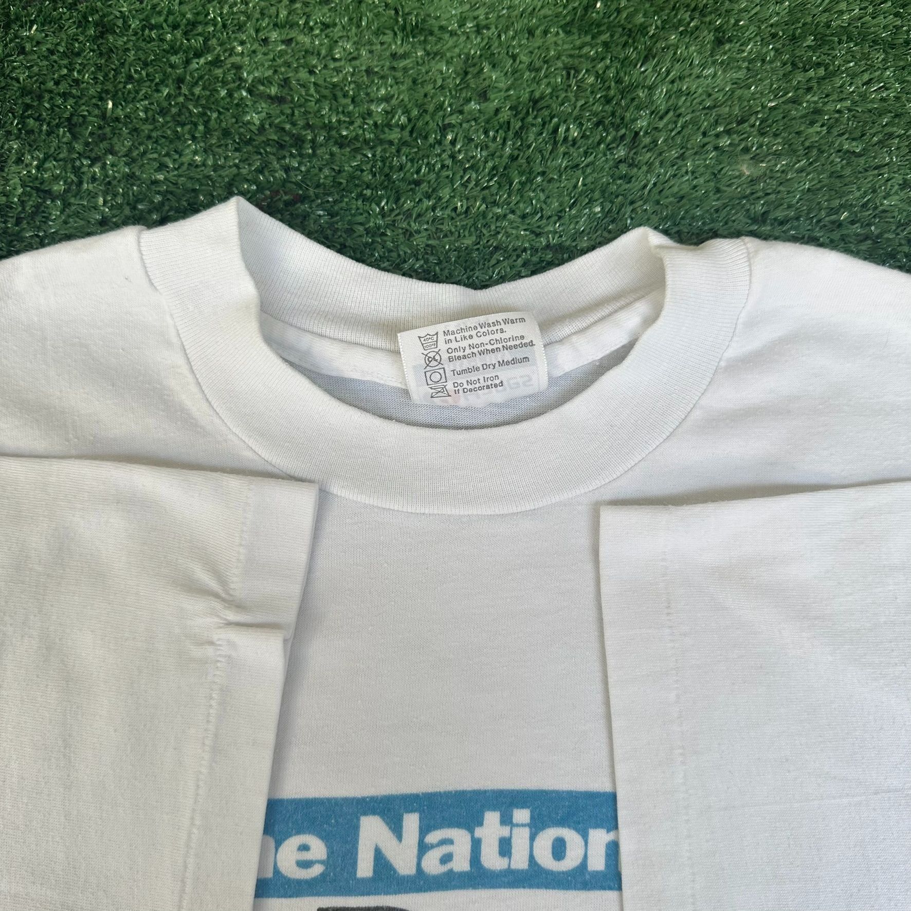 Hanes Vintage 90s The National T-Shirt Single Stitch Hanes 50/50 L Size US L / EU 52-54 / 3 - 3 Thumbnail