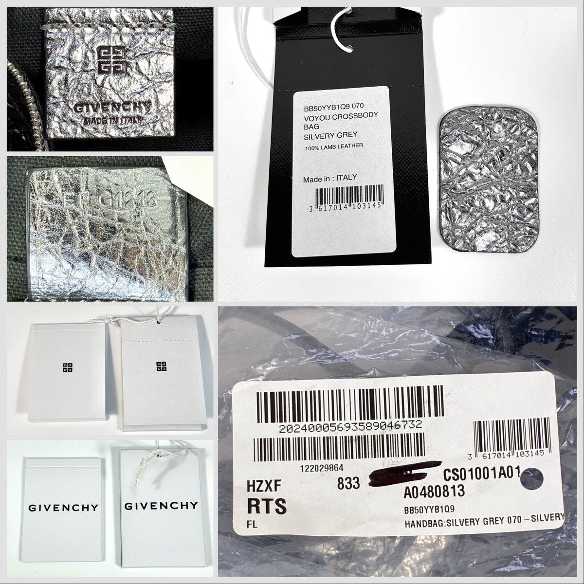 Givenchy Givenchy Small Voyou Laminated Leather Crossbody Bag Silver Size ONE SIZE - 6 Thumbnail