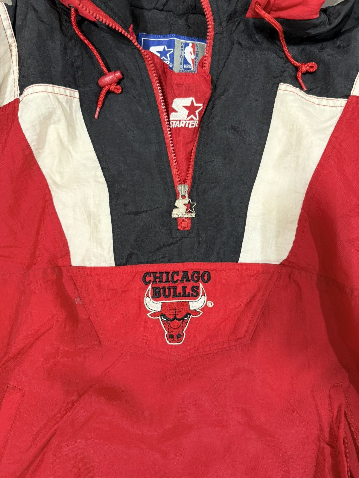 Starter Vintage Bulls Starter Pullover Jacket Size US XL / EU 56 / 4 - 3 Thumbnail