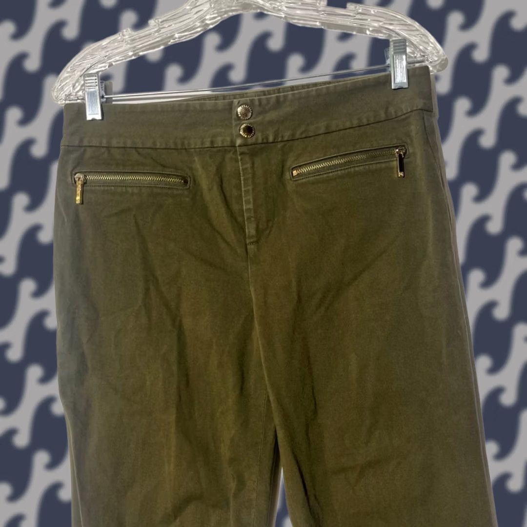 Ralph Lauren VINTAGE Lauren Ralph Lauren Slim Fit Zipper Pockets Olive Green Pants Women's Size 6P Size 28" / US 6 / IT 42 - 1 Thumbnail