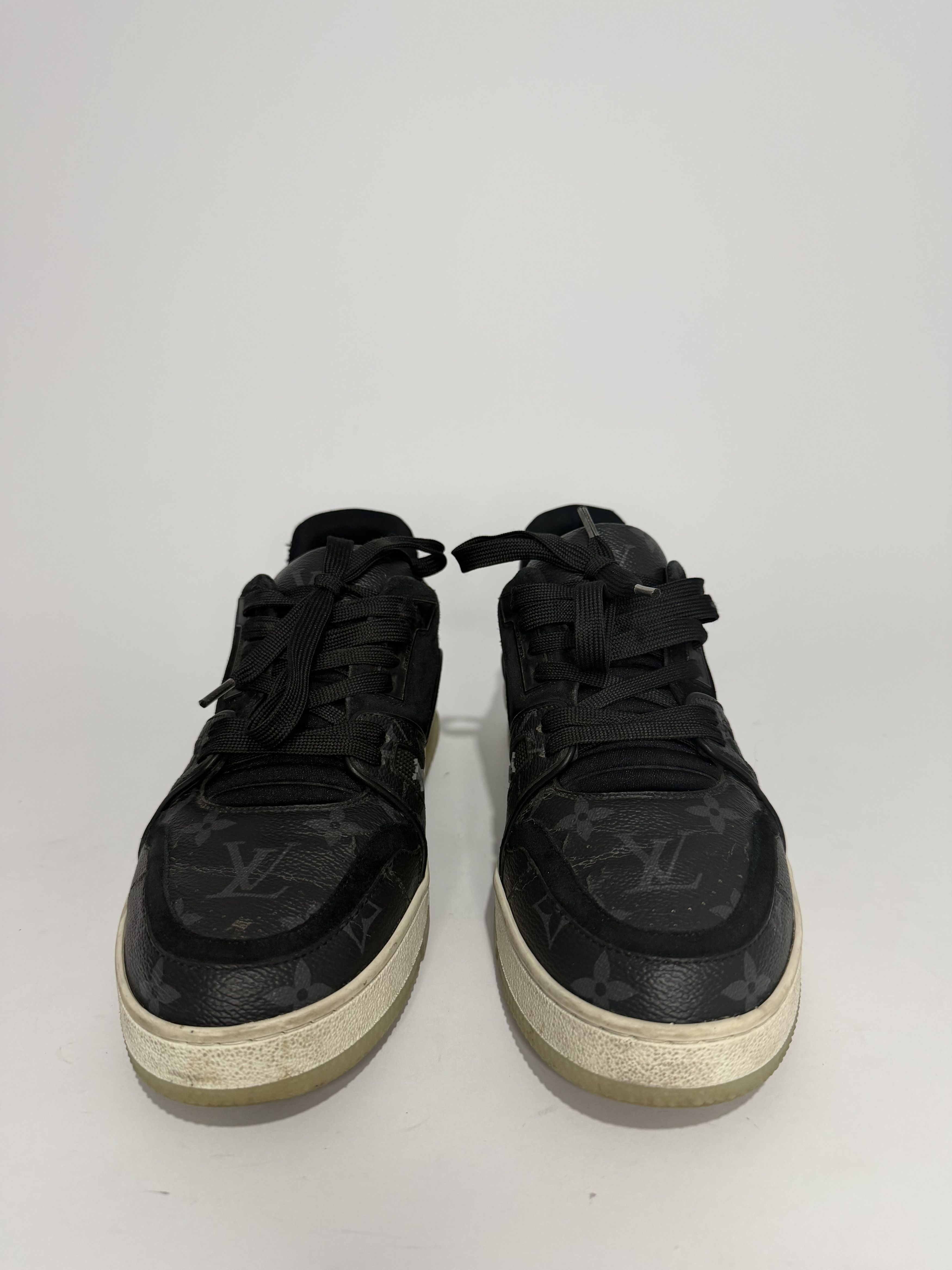 Louis Vuitton Louis Vuitton Black Canvas and Leather LV Trainer Sneakers Size US 7 / EU 40 - 2 Thumbnail