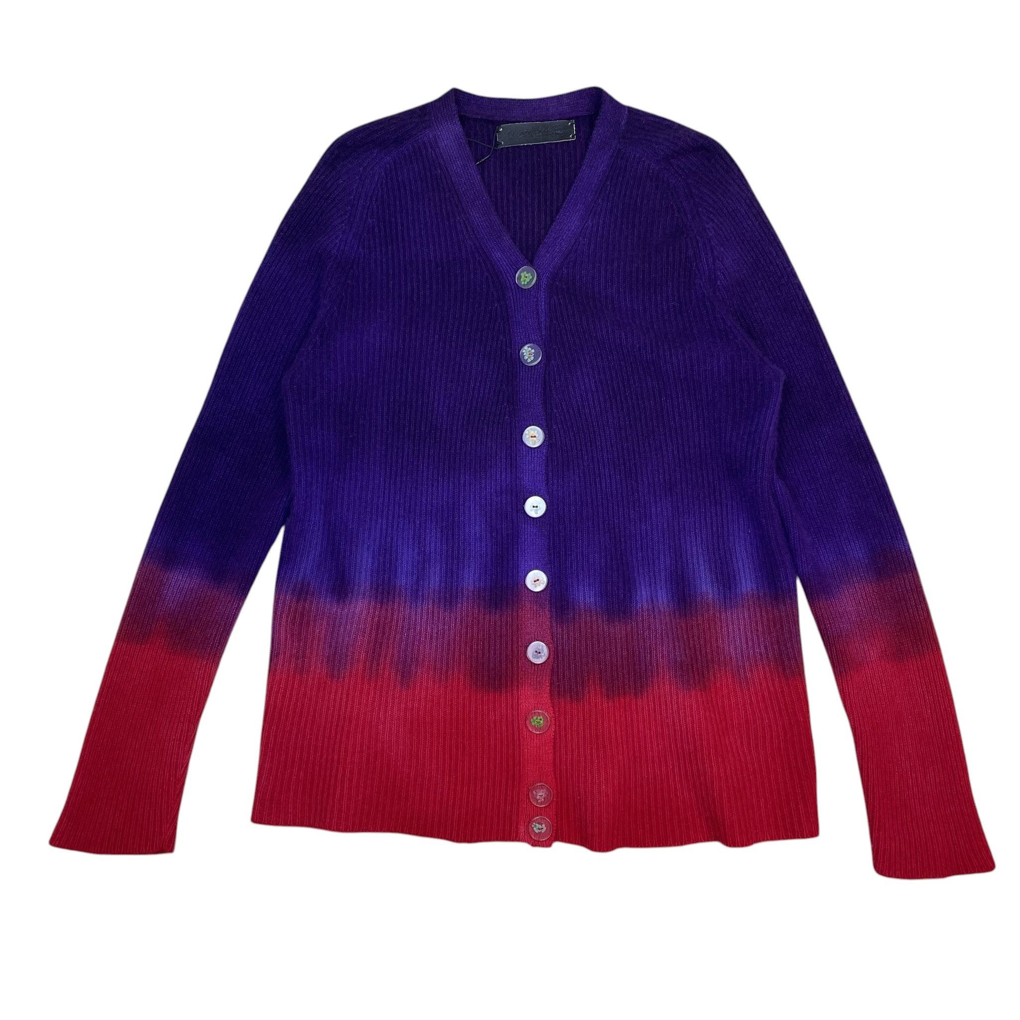 The Elder Statesman Cashmere Cardigan Purple/Red (Size S), Men's