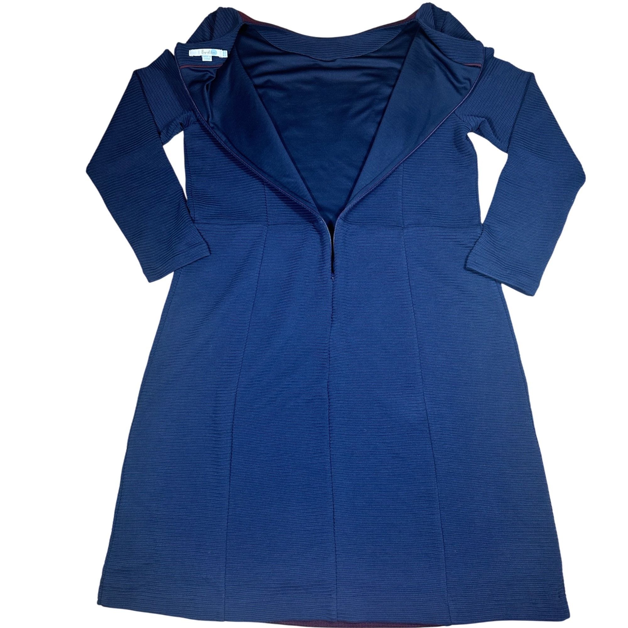 Boden Boden Navy Blue Burgundy Colorblock Textured Ponte Shift Dre Size XL / US 12-14 / IT 48-50 - 5 Thumbnail