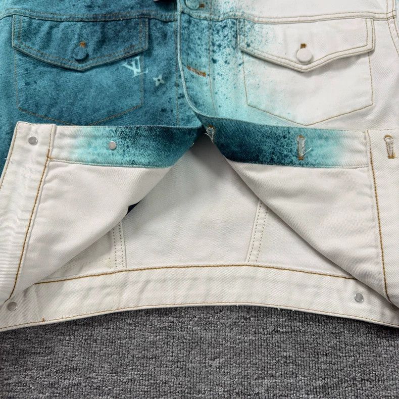 Louis Vuitton Louis Vuitton Ink-splashing denim jacket 2502-Nextarrow Size US M / EU 48-50 / 2 - 5 Thumbnail