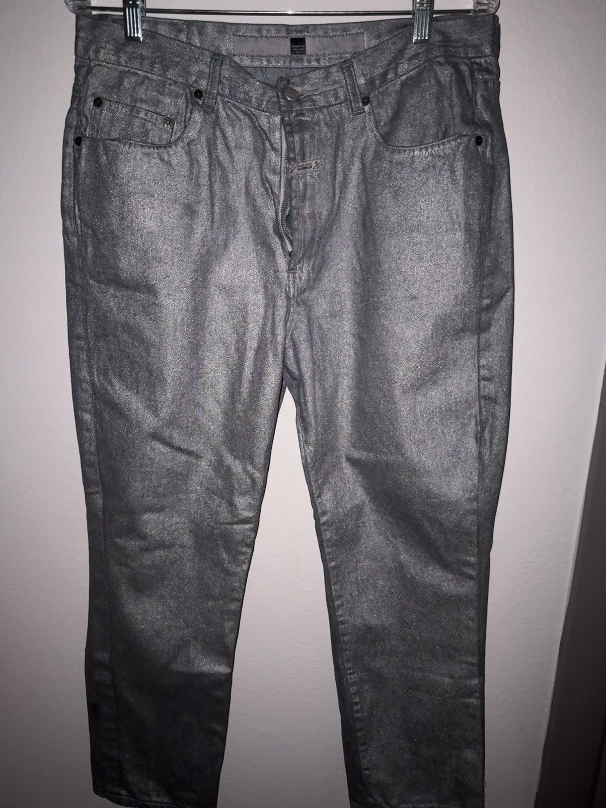 Marithe + Francois Girbaud Silver Reflective Girbaud Jeans Size US 32 / EU 48 - 11 Thumbnail