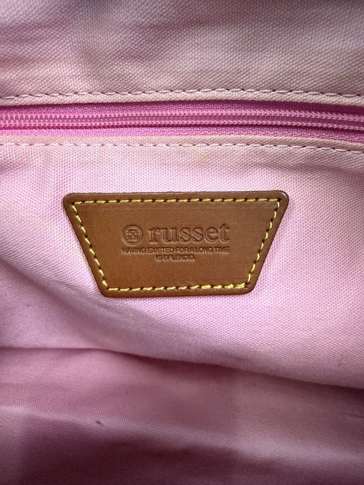 Japanese Brand RUSSET MONOGRAM 2 WAY BAG Size ONE SIZE - 6 Thumbnail