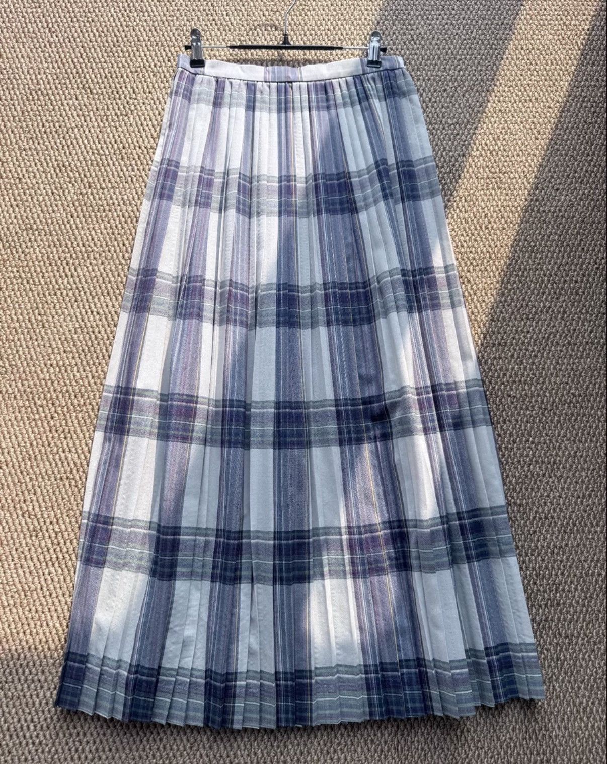 Auralee AURALEE Plaid Wool Pleated Skirt K23 Size 26" / US 2 / IT 38 - 2 Thumbnail