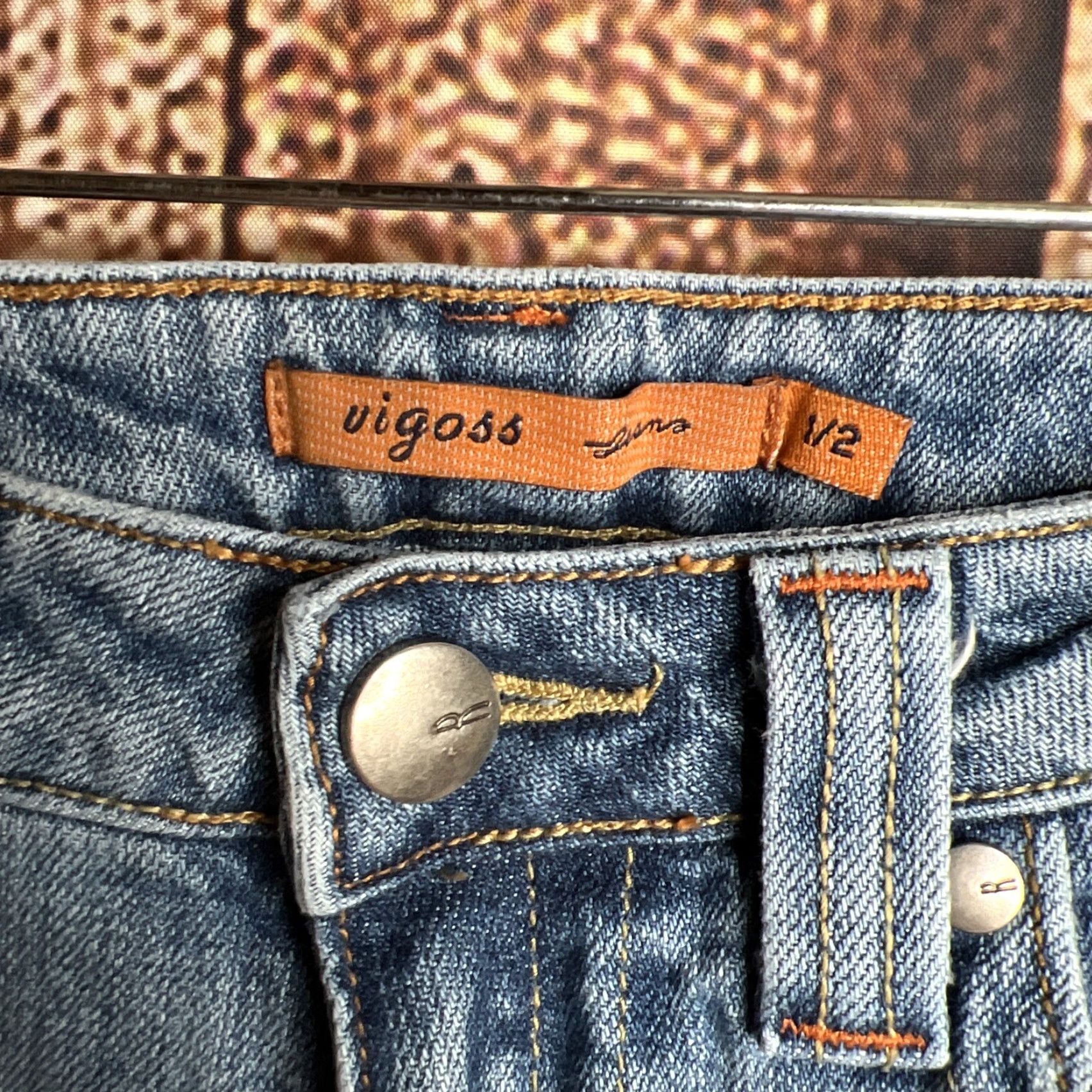 Vintage VIGOSS Jeans Women Flare Blue Stretch Denim Low Rise 5-Pocket Regular Inseam 30 in Navy/Blue Size 26" / US 2 / IT 38 - 4 Thumbnail