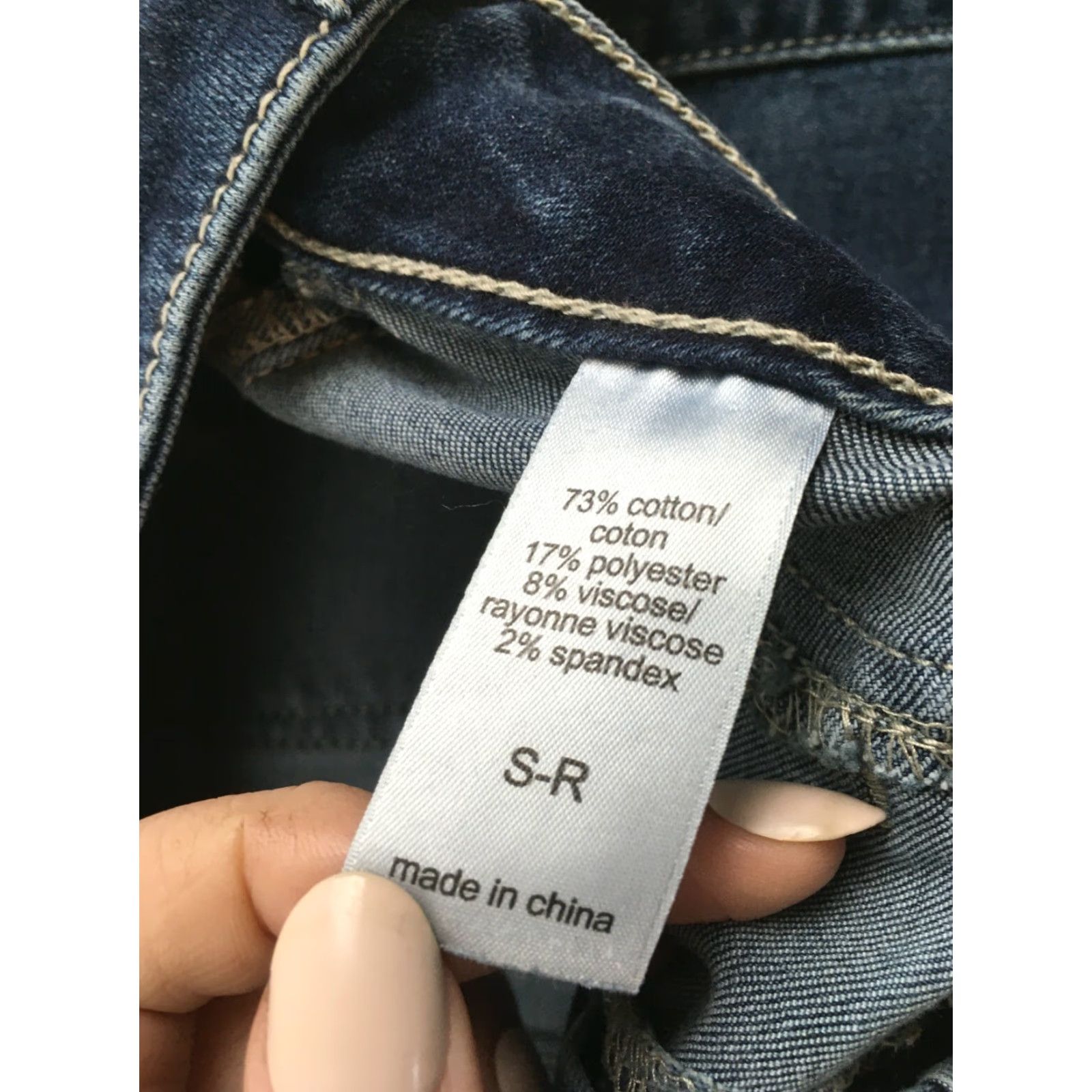Vintage Maurices Jeans Denim, Distressed Women's Size Small Regular (S-R) Raw Hem Blue Denim Shirt? Size 28" / US 6 / IT 42 - 8 Thumbnail