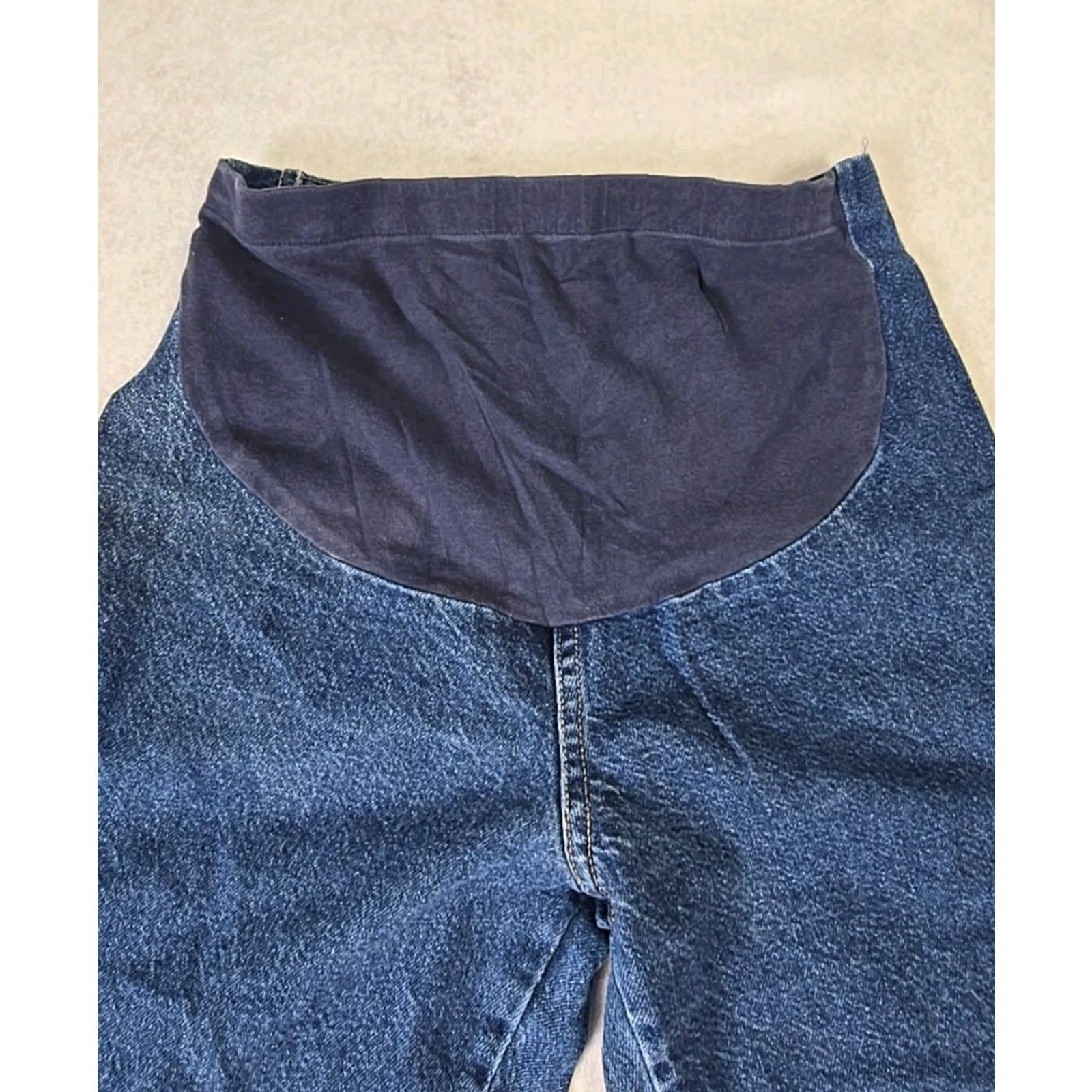 Denime Duo Maternity Jeans Blue Denim Women Size 6 Distressed Straight Denim Jeans Womens Size 28" / US 6 / IT 42 - 2 Thumbnail