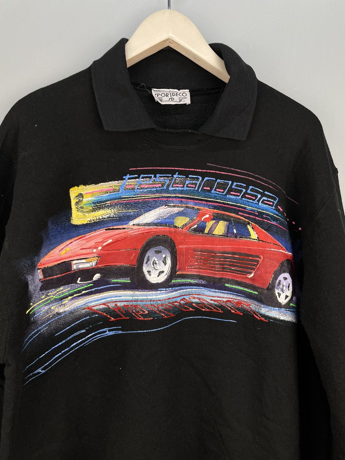 Ferrari Vintage 90s Ferrari hand drawing sweatshirt Size US L / EU 52-54 / 3 - 3 Thumbnail