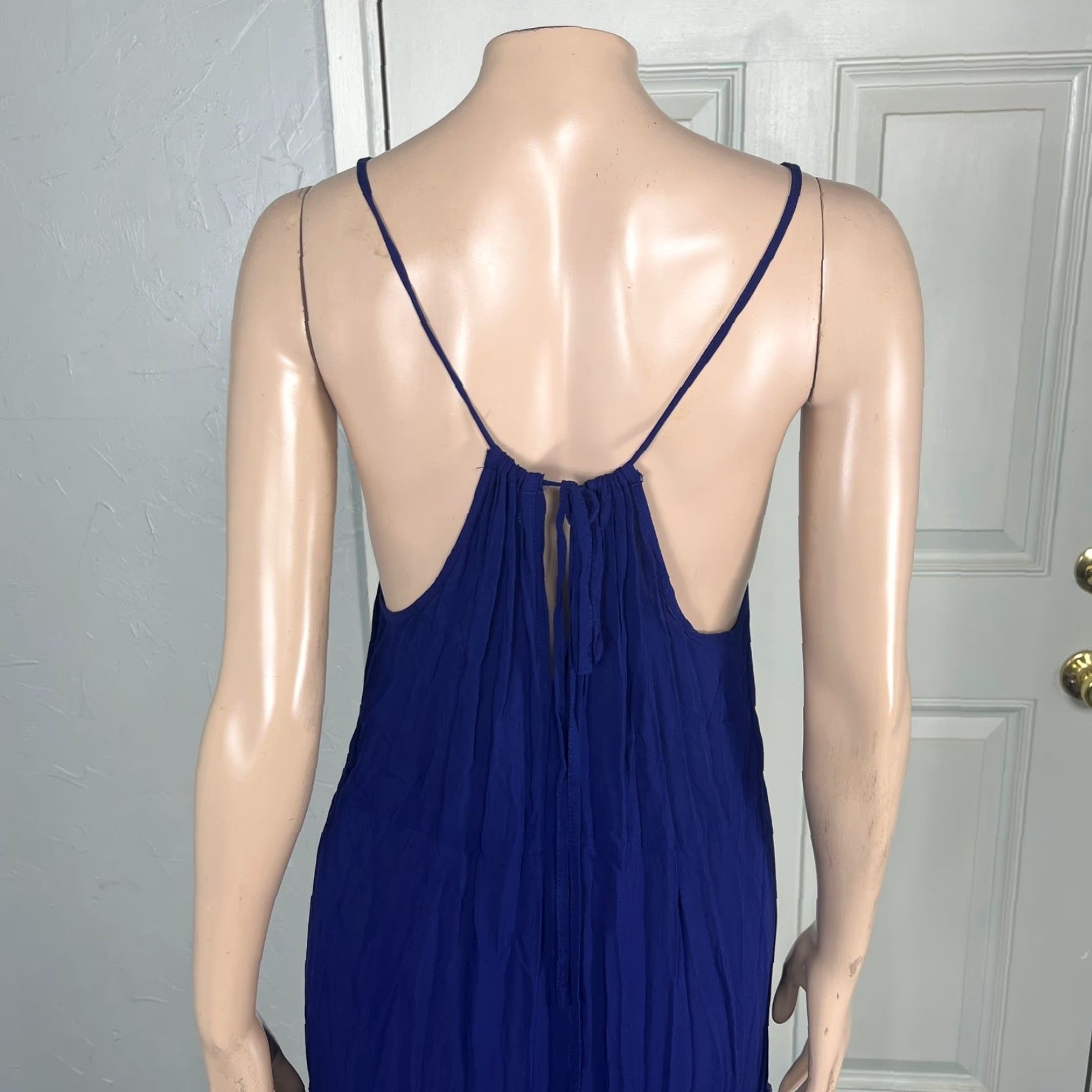 Intimately Free People Women\'s Eyelashes Slip Dress Medium Blue Lace Boho  MM13