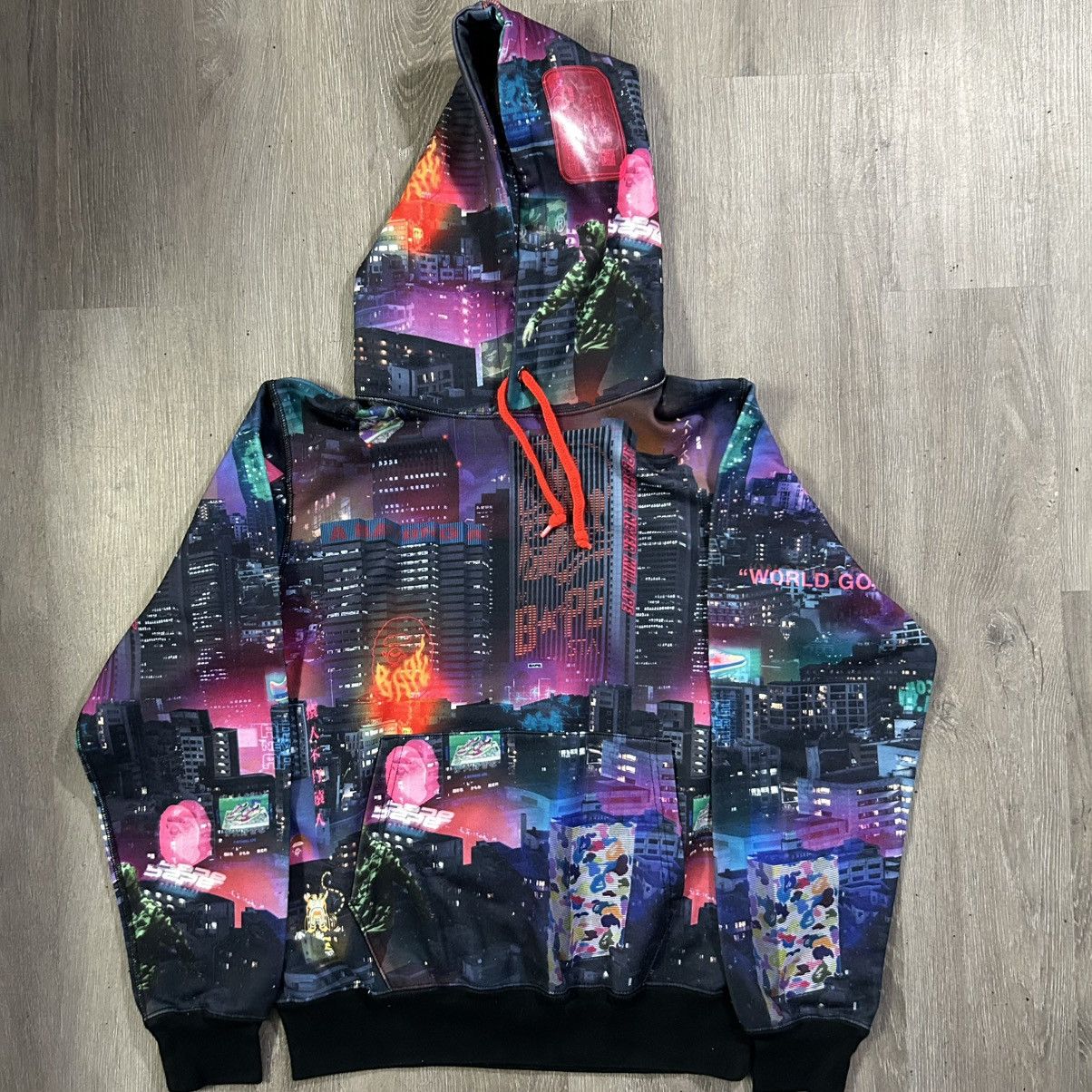 BAPE Neon Tokyo Pullover Hoodie