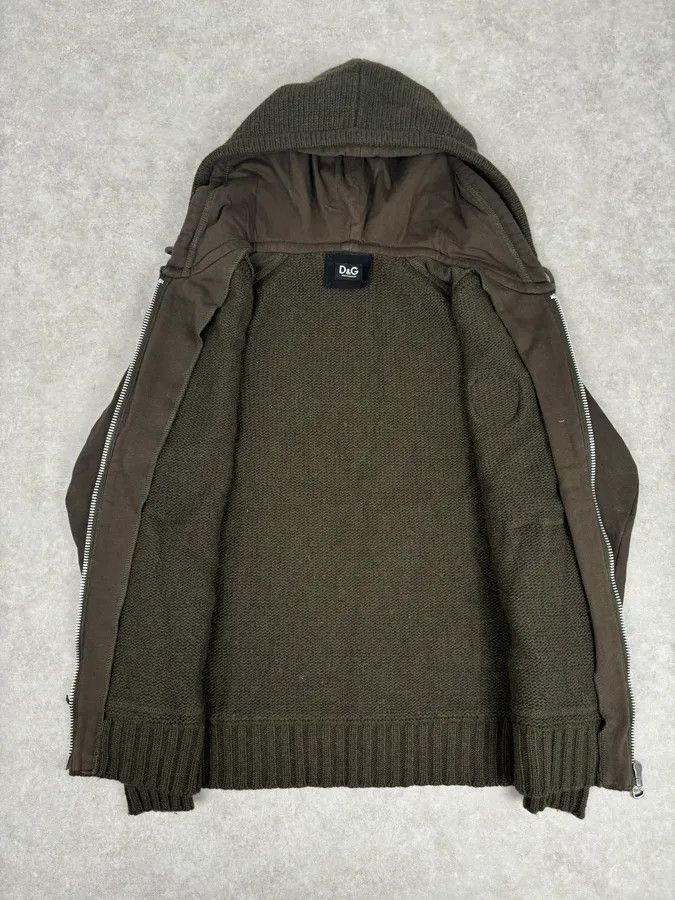 Dolce & Gabbana AW2003 Dolce & Gabbana Khaki Wool Embroidered Zip-up Hoodie Size S / US 4 / IT 40 - 7 Thumbnail