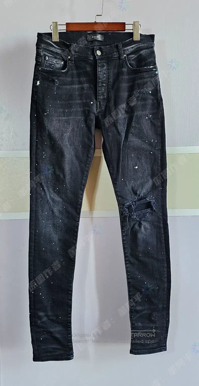 Amiri Amiri Splashed Hole Denim Jeans Size US 32 / EU 48 - 1 Thumbnail