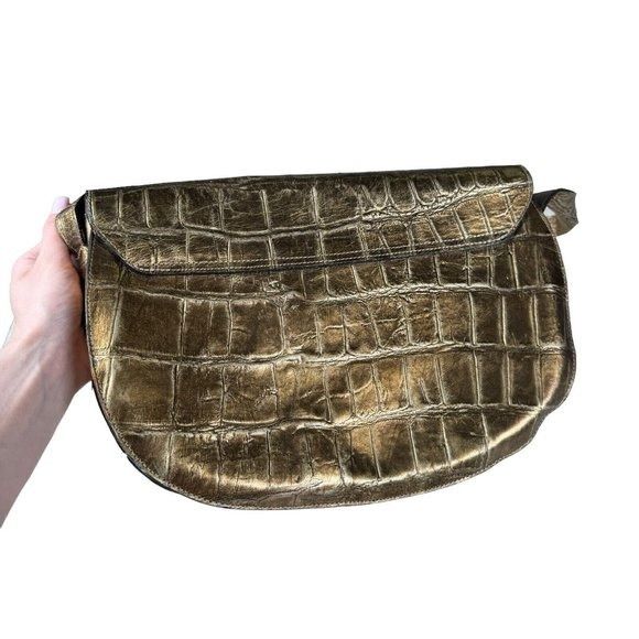 Designer × Vintage Carlos Falchi Exotic Genuine Alligator Crocodile Handmade Sh Size ONE SIZE - 12 Thumbnail