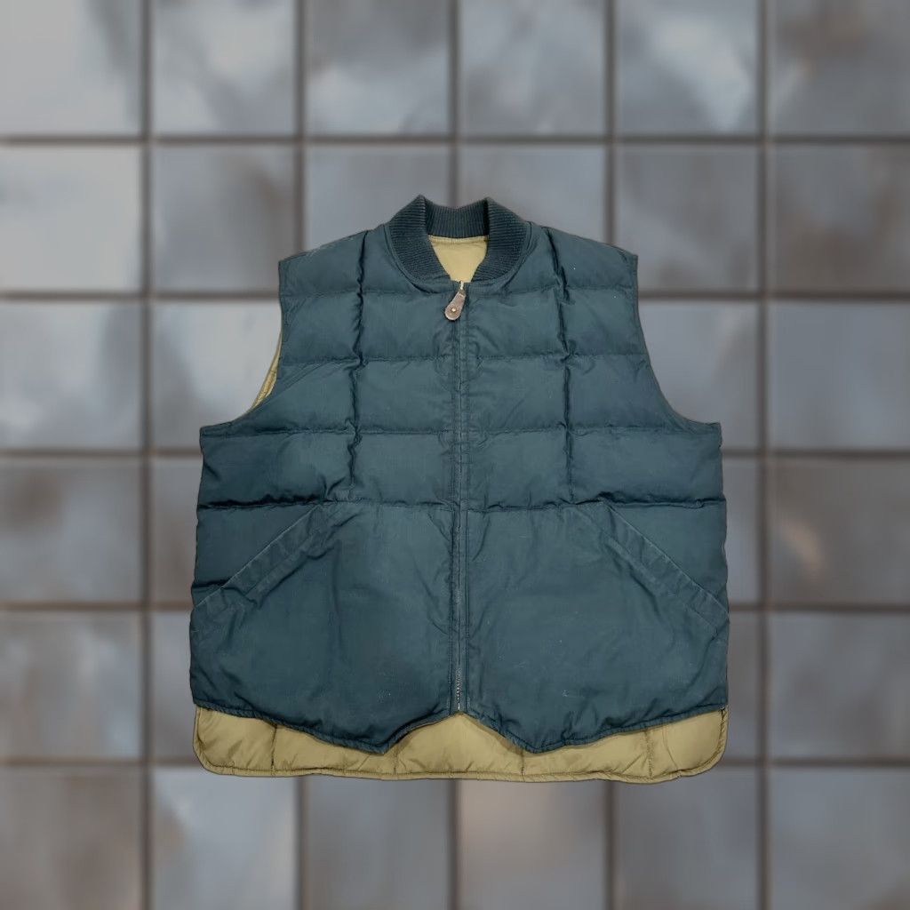 Eddie Bauer VINTAGE Eddie Bauer Reversible Down Vest Mens L Green Beige Quilted Puffer Shirt Size US L / EU 52-54 / 3 - 1 Thumbnail