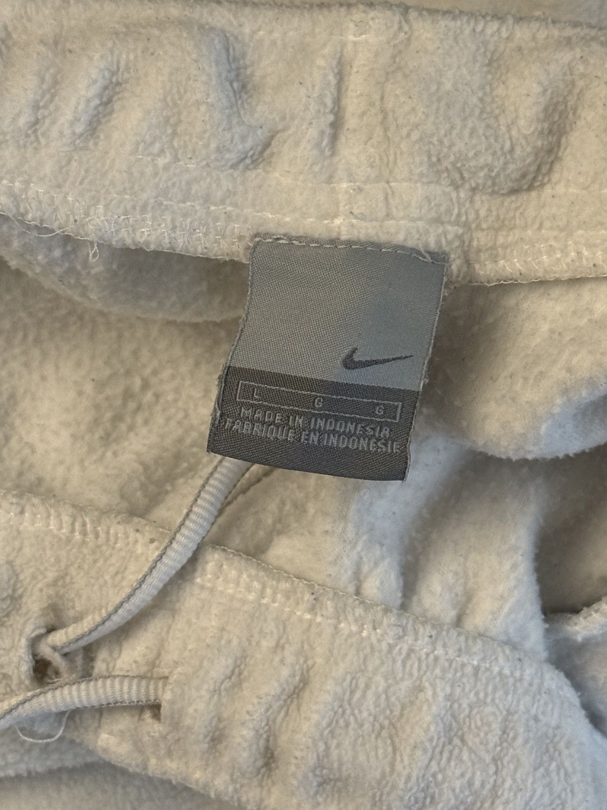 Other Y2K NIKE FLEECE JOGGER TRIPPLE WHITE Size US 36 / EU 52 - 4 Thumbnail