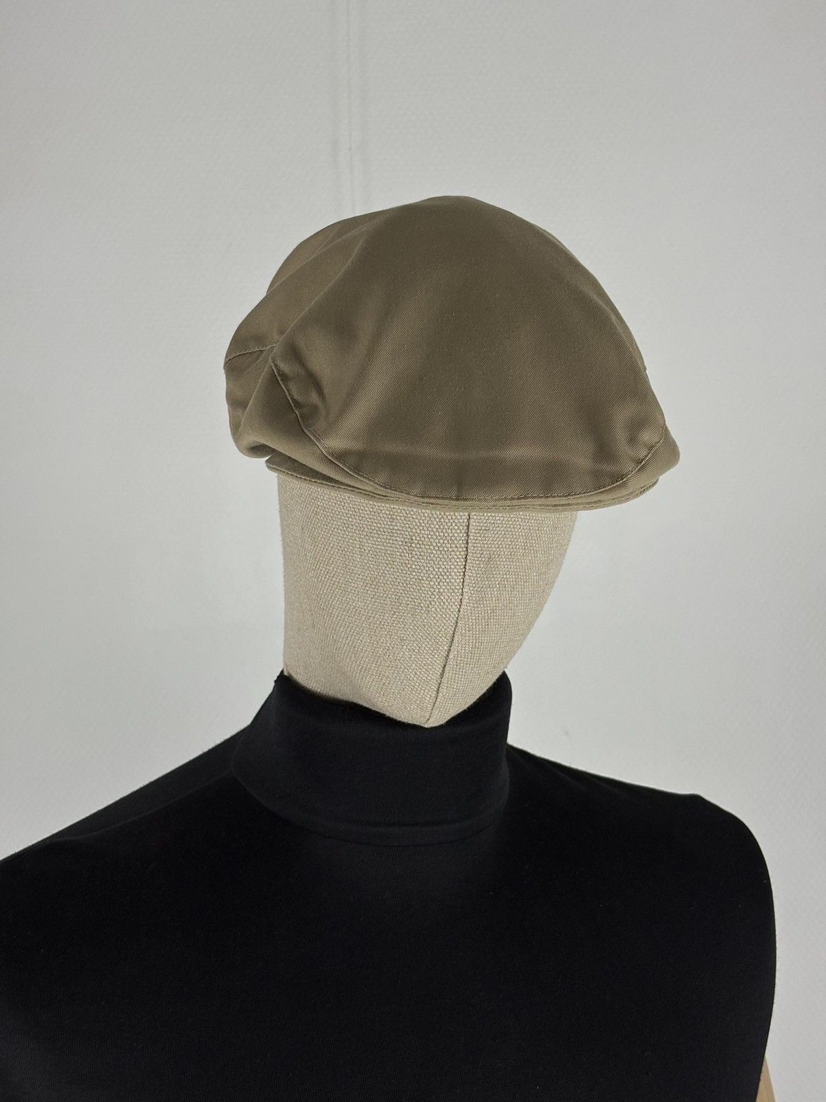 Burberry Rare 90's Burbeerry's Nova Check Lining Tan Plaid Flat Newsboy Cap Visor Driver Hat Size ONE SIZE - 4 Thumbnail