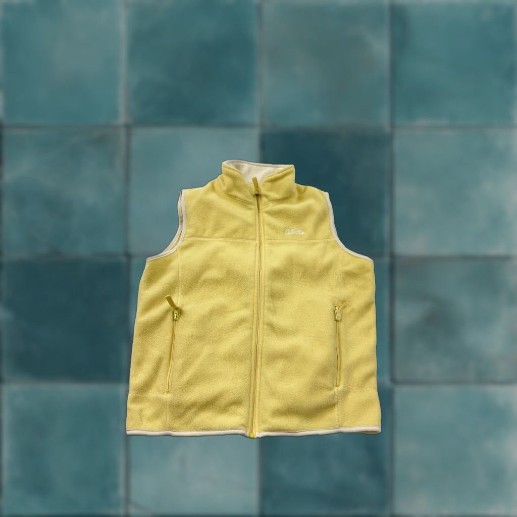 Vintage Cabela's Vest Womens Small Yellow Fleece Full Zip Pockets Outdoor Lightweight Size S / US 4 / IT 40 - 1 Thumbnail