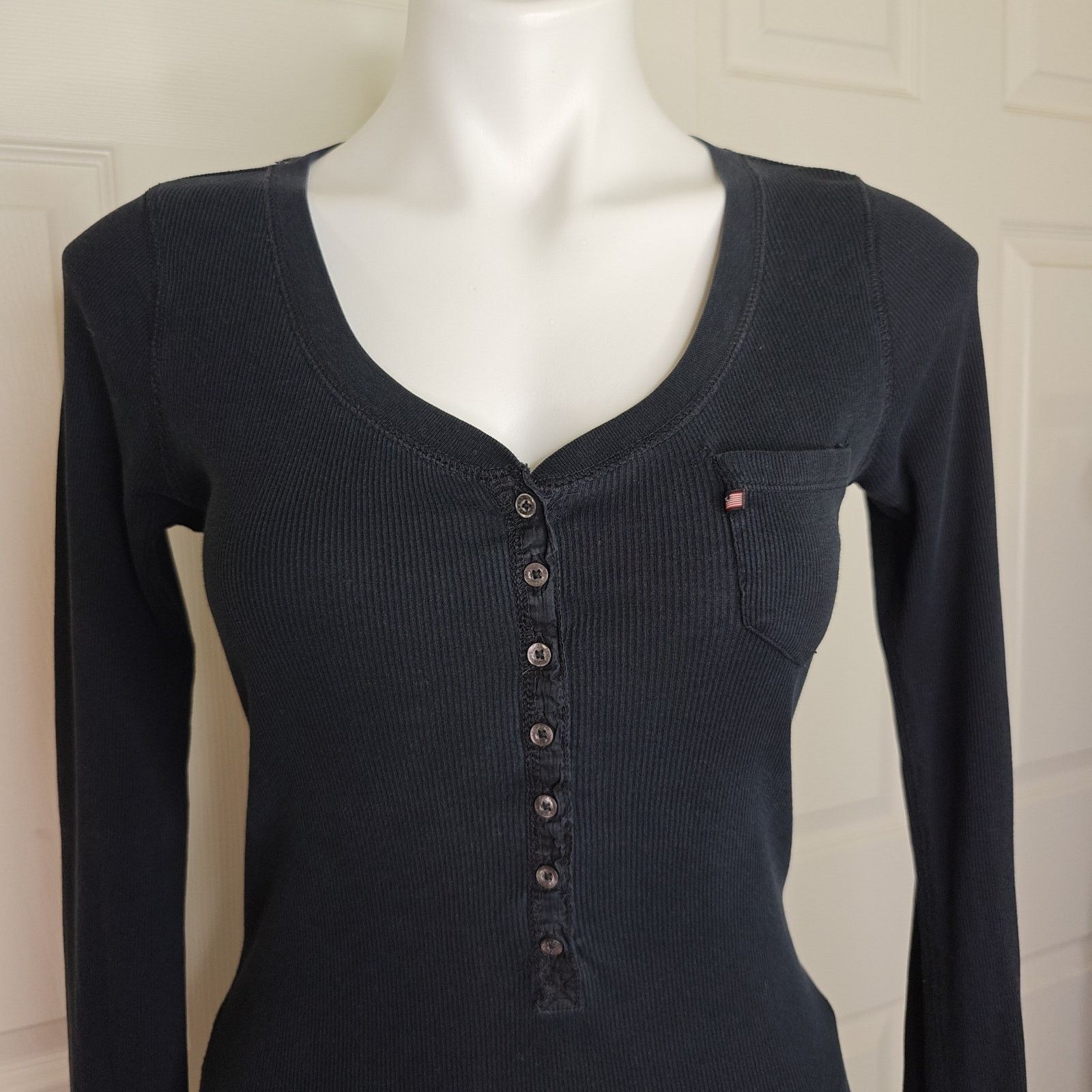 Ralph Lauren Vintage 90s Polo Jeans Company Ralph Lauren ribbed Henley M Size M / US 6-8 / IT 42-44 - 2 Thumbnail