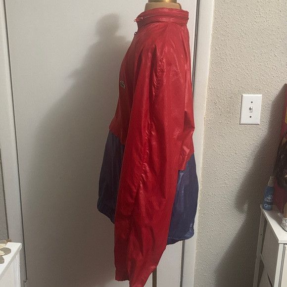 Izod Vtg IZOD LACOSTE Red/Blue Half Zip Windbreaker Jacket Hood Size US L / EU 52-54 / 3 - 4 Thumbnail
