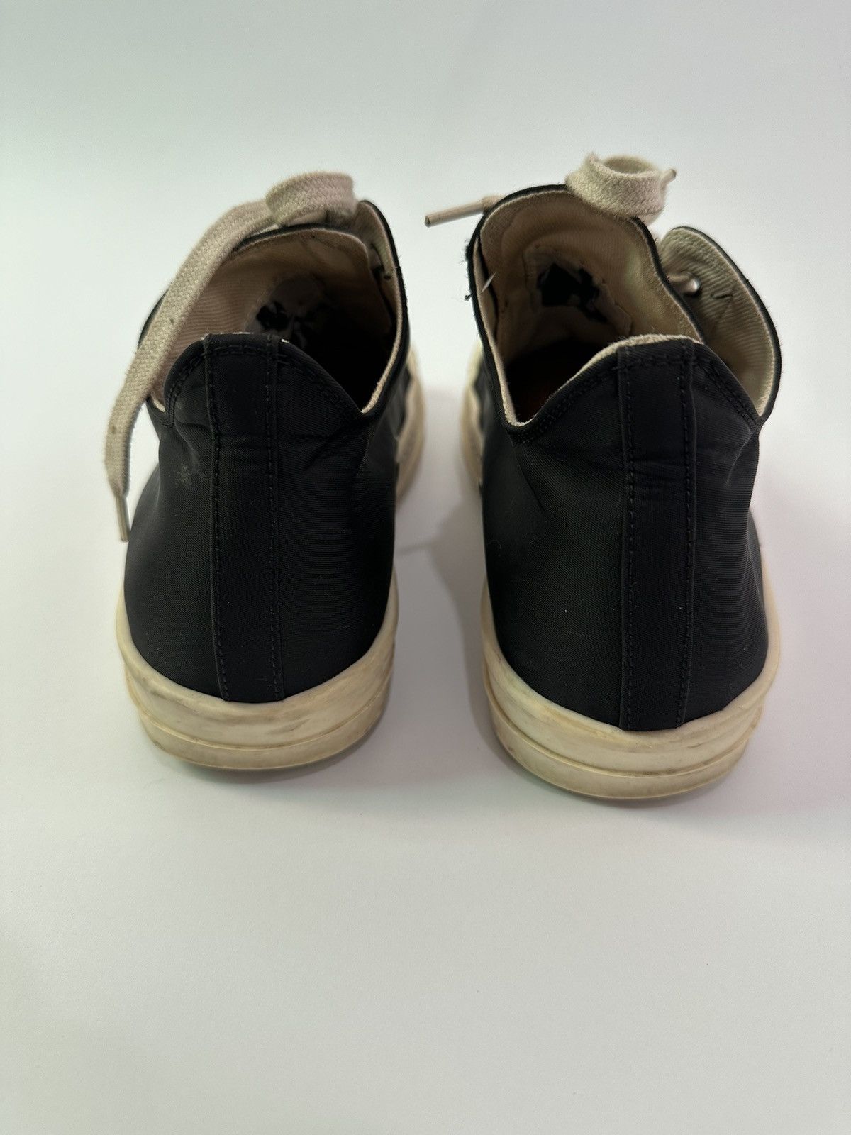Rick Owens Rick Owens DRKSHDW Black white Cotton Nylon low sneaker US10 Size US 7.5 / EU 40-41 - 3 Thumbnail