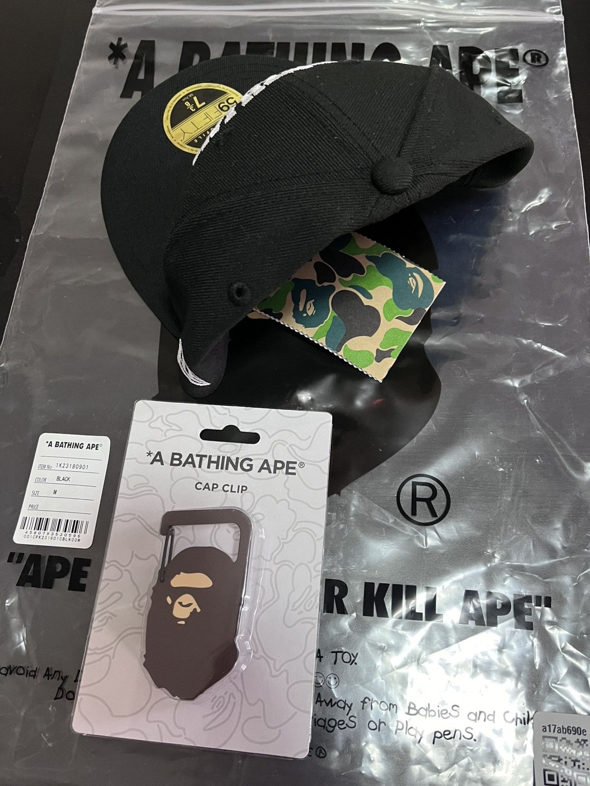 Bape Bape X New Era Low Profile Fitted Cap Hat Medium 7 3/8 Size ONE SIZE - 3 Thumbnail