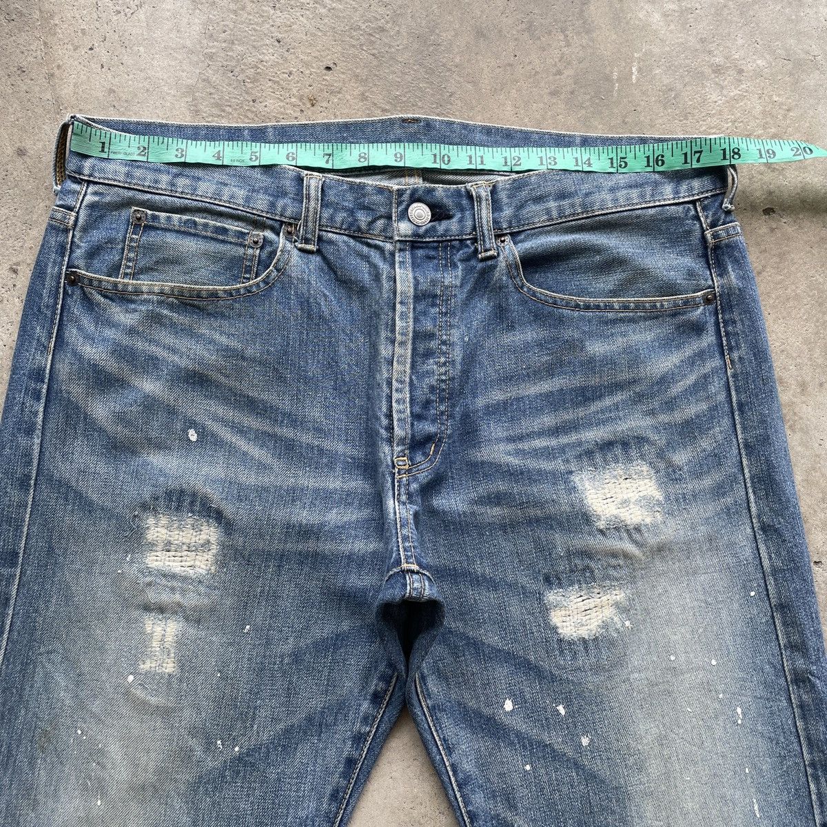 Japanese Brand Vintage Takeo Kikuchi Faded Painter Jean Faded Pants MudWash Size US 36 / EU 52 - 5 Thumbnail