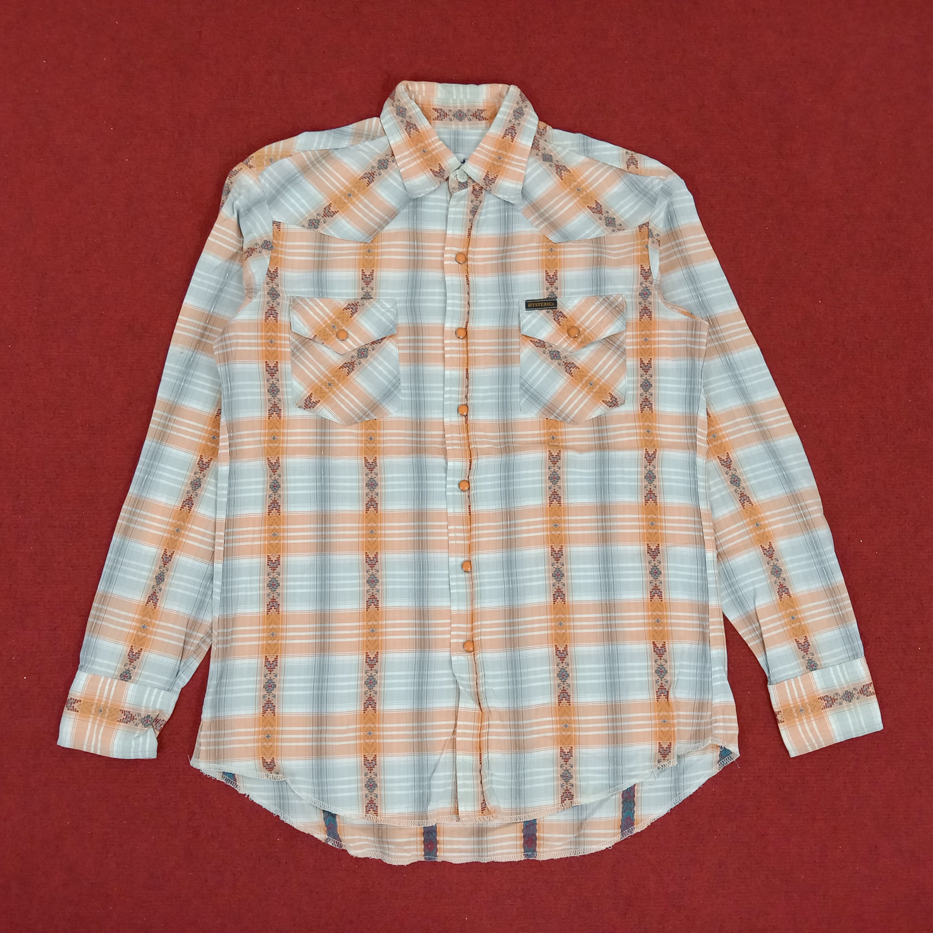 Hysteric Glamour × Japanese Brand × Vintage Hysteric Glamour Japanese Brand Double Pocket Design Shirt Size US L / EU 52-54 / 3 - 1 Thumbnail