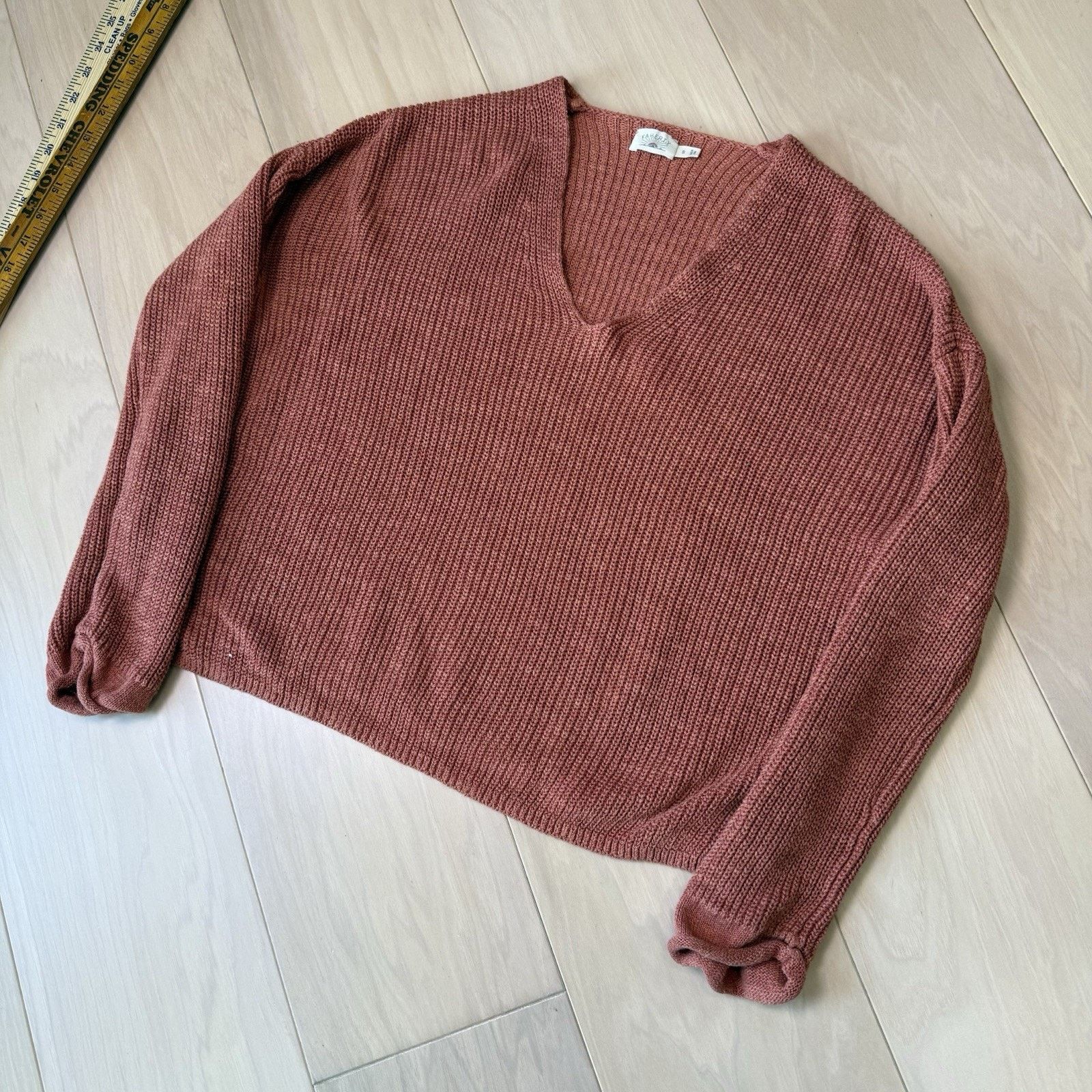 Faherty Faherty Sweater Women's Small Rust Orange Linen Cotton Size S / US 4 / IT 40 - 9 Thumbnail