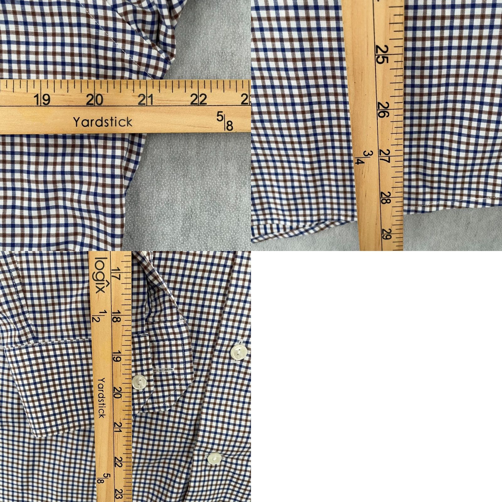 Eton Eton Shirt Adult L Slim Multicolor Blue Brown Check Button Up Long Sleeve Mens Size US L / EU 52-54 / 3 - 8 Thumbnail