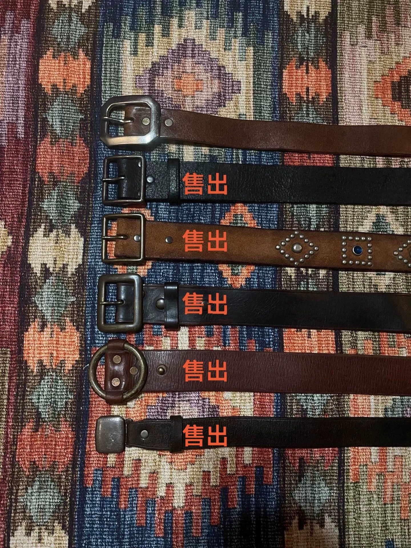 RRL Ralph Lauren RRL Discontinued Old Octagonal Buckle Belt Size ONE SIZE - 1 Thumbnail