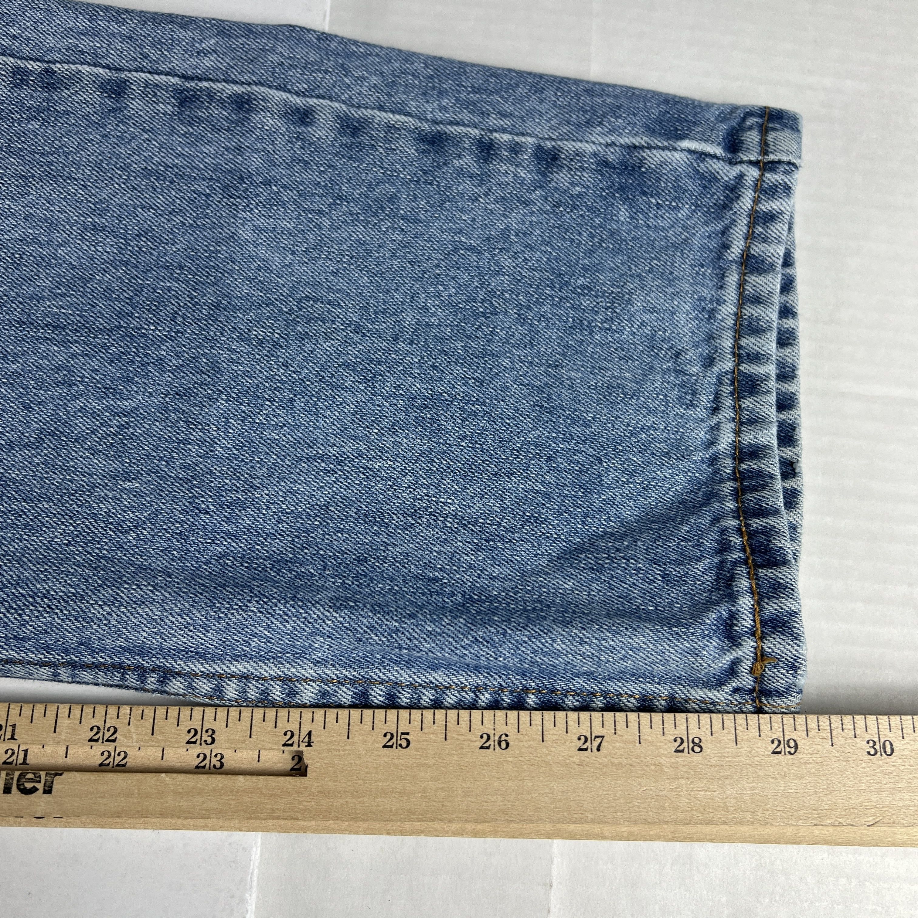 Levi's Levi's Jeans 505 Straight Blue Faded Whiskers Cotton Denim Size US 34 / EU 50 - 18 Thumbnail