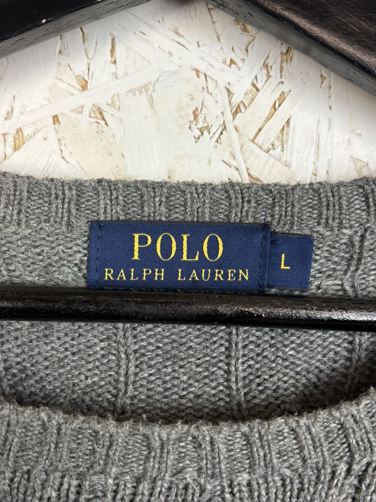 Polo Ralph Lauren Polo By Ralph Lauren Iconic Cable Knit Sweater Grey Size L Size US L / EU 52-54 / 3 - 7 Thumbnail