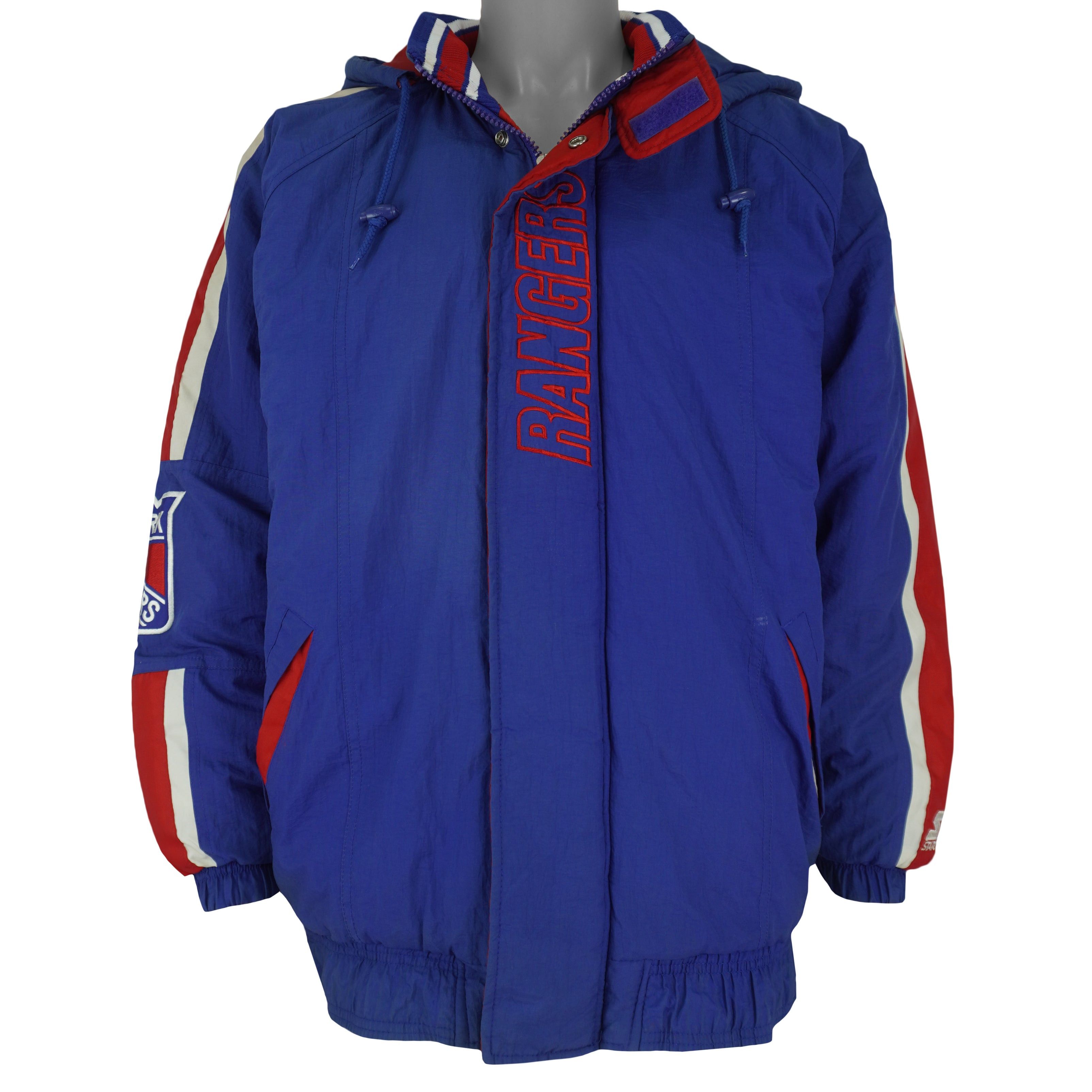 Starter NHL - New York Rangers Hooded Puffer Jacket 1990s Size US L / EU 52-54 / 3 - 2 Thumbnail