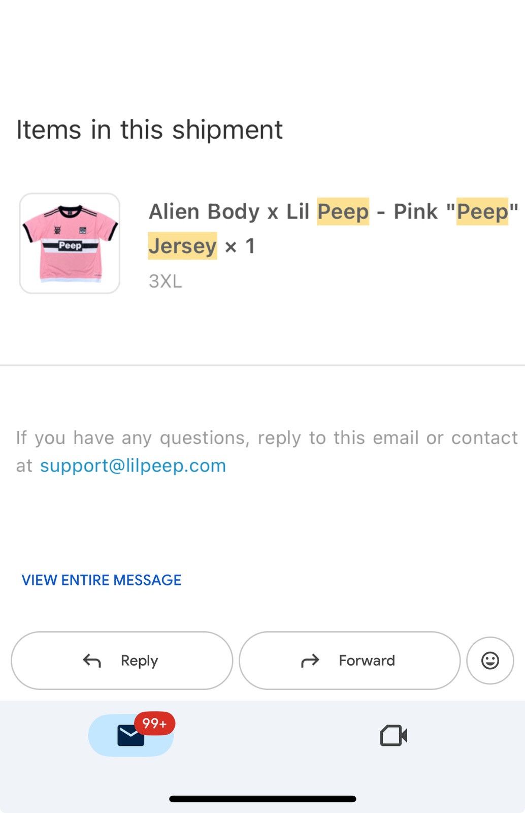 Lil Peep Alien Body x Lil Peep - Pink "Peep" Jersey 3XL Size US XXL / EU 58 / 5 - 3 Thumbnail