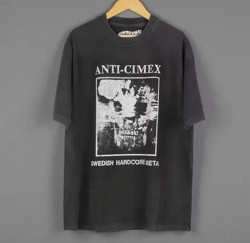 Japanese Brand Hardcore Metal Anti Cimex Graphic Printed Cotton Tshirt Size US XL / EU 56 / 4 - 1 Thumbnail