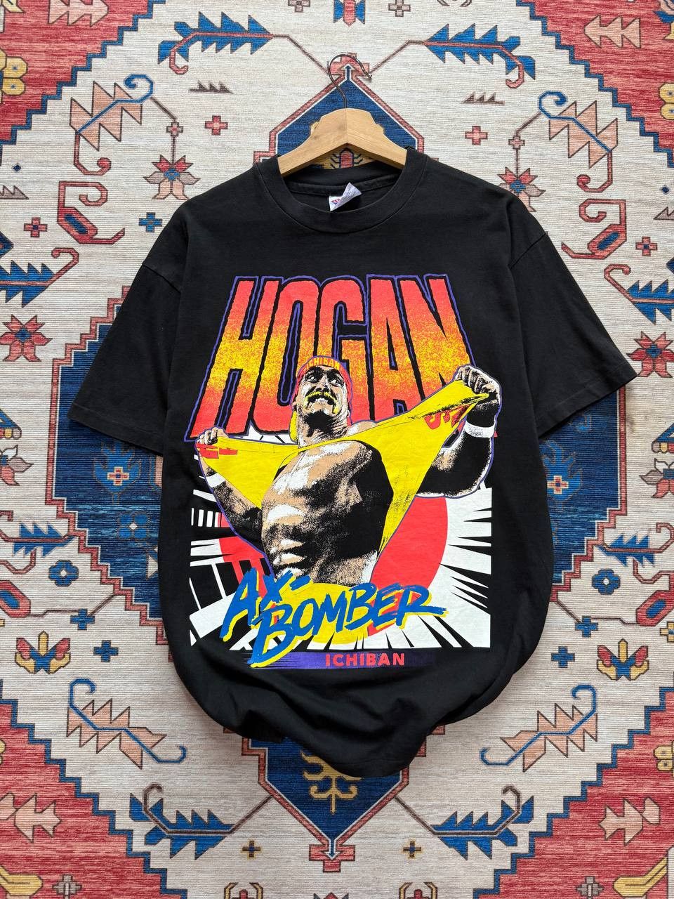 WWE Vintage RARE WWF Ichiban Hulk Hogan Ax-Bomber Shirt Size US L / EU 52-54 / 3 - 1 Thumbnail