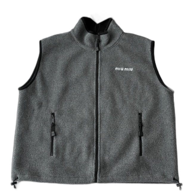 Miu Miu MiuMiu Logo Fleece Vest Size M Size US M / EU 48-50 / 2 - 1 Thumbnail