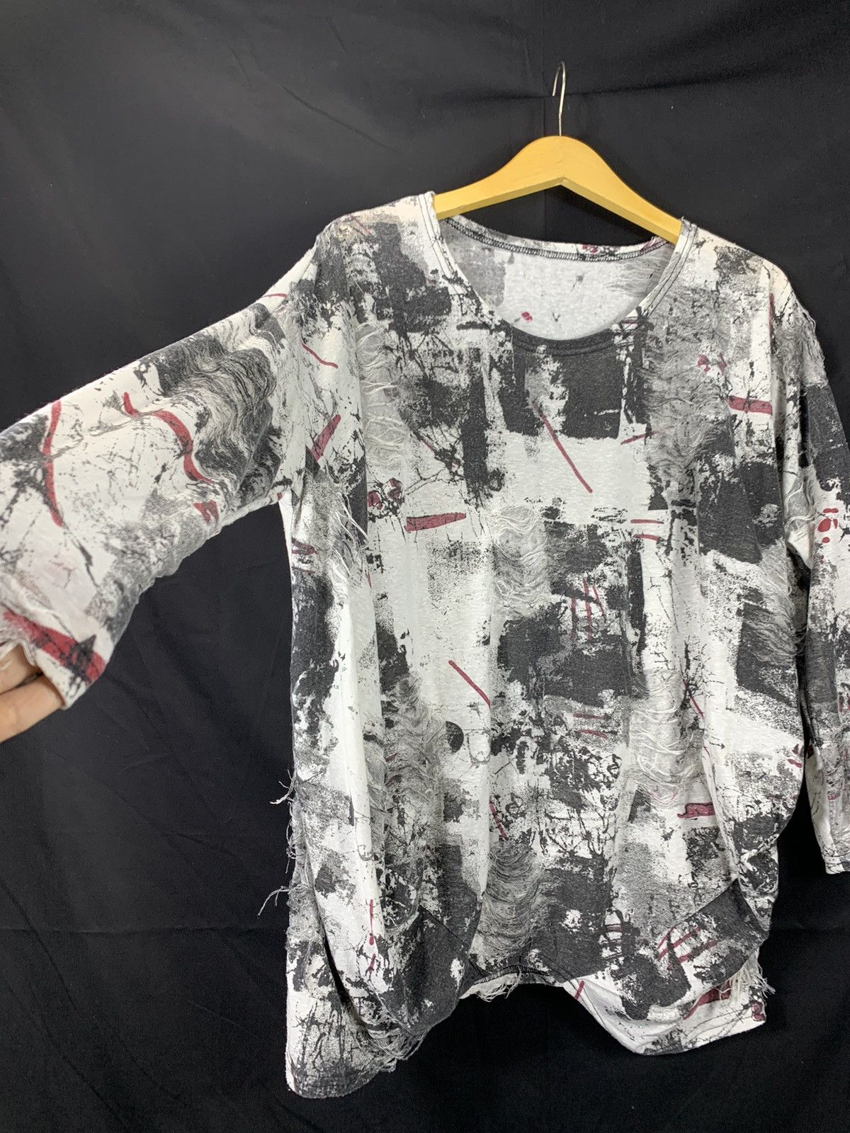 14th Addiction CRAZY DISTRESSED ABSTRACT GOTHIC PUNK LONG SLEEVE Size US L / EU 52-54 / 3 - 3 Thumbnail