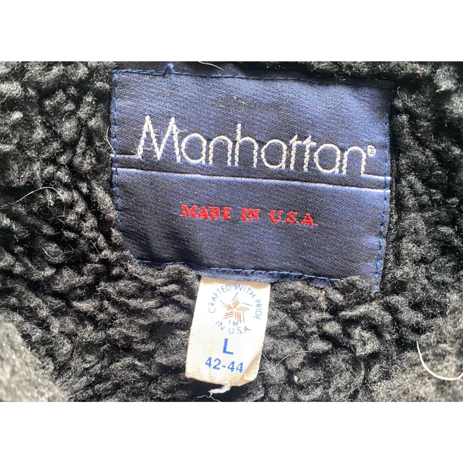 Vintage VINTAGE Manhattan MENS LG Gray Wool Bomber Jacket Coat USA Made Coat Size US L / EU 52-54 / 3 - 2 Thumbnail