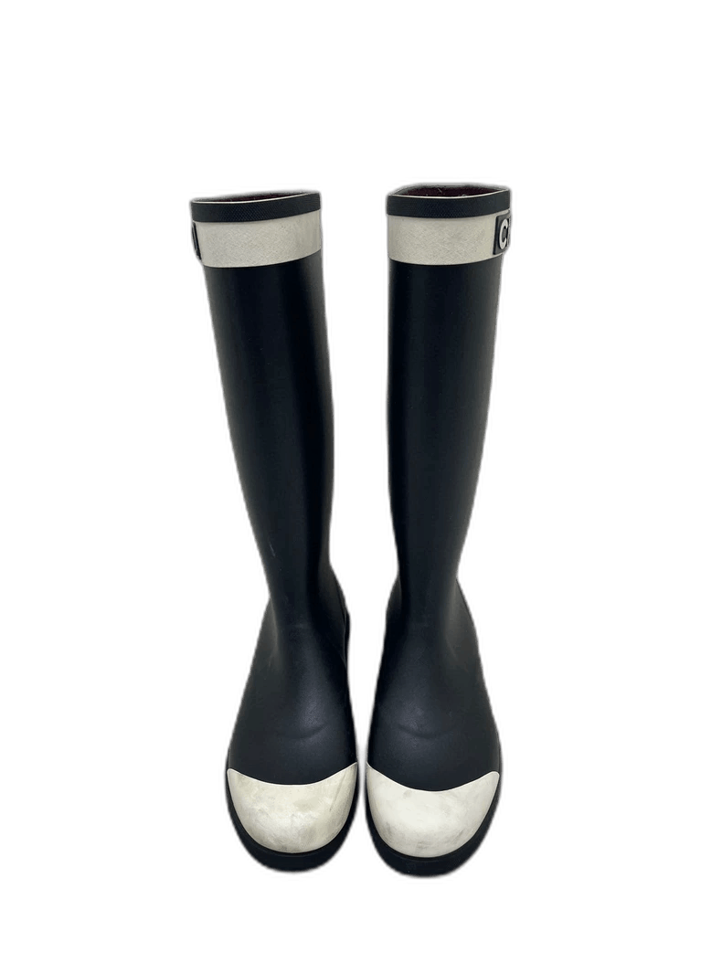 Chanel Chanel Black and White Rain Boots -2505 Size US 10 / EU 43 - 1 Thumbnail