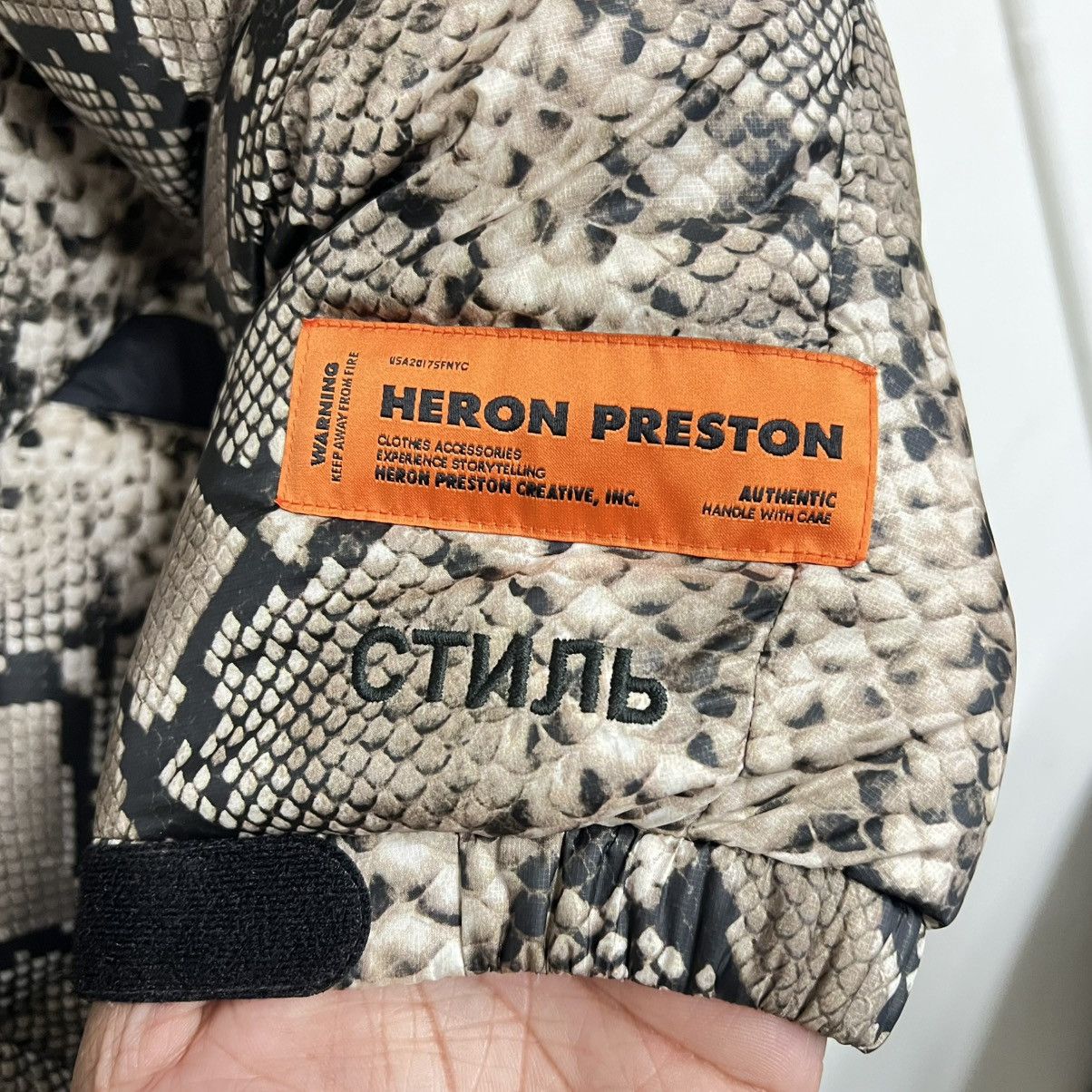 Heron Preston Heron Preston Snakeskin Python Hooded Puffer Parker Jacket Size US M / EU 48-50 / 2 - 7 Thumbnail
