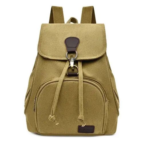 VIBE Unisex Vintage Canvas Backpack Size ONE SIZE - 3 Thumbnail