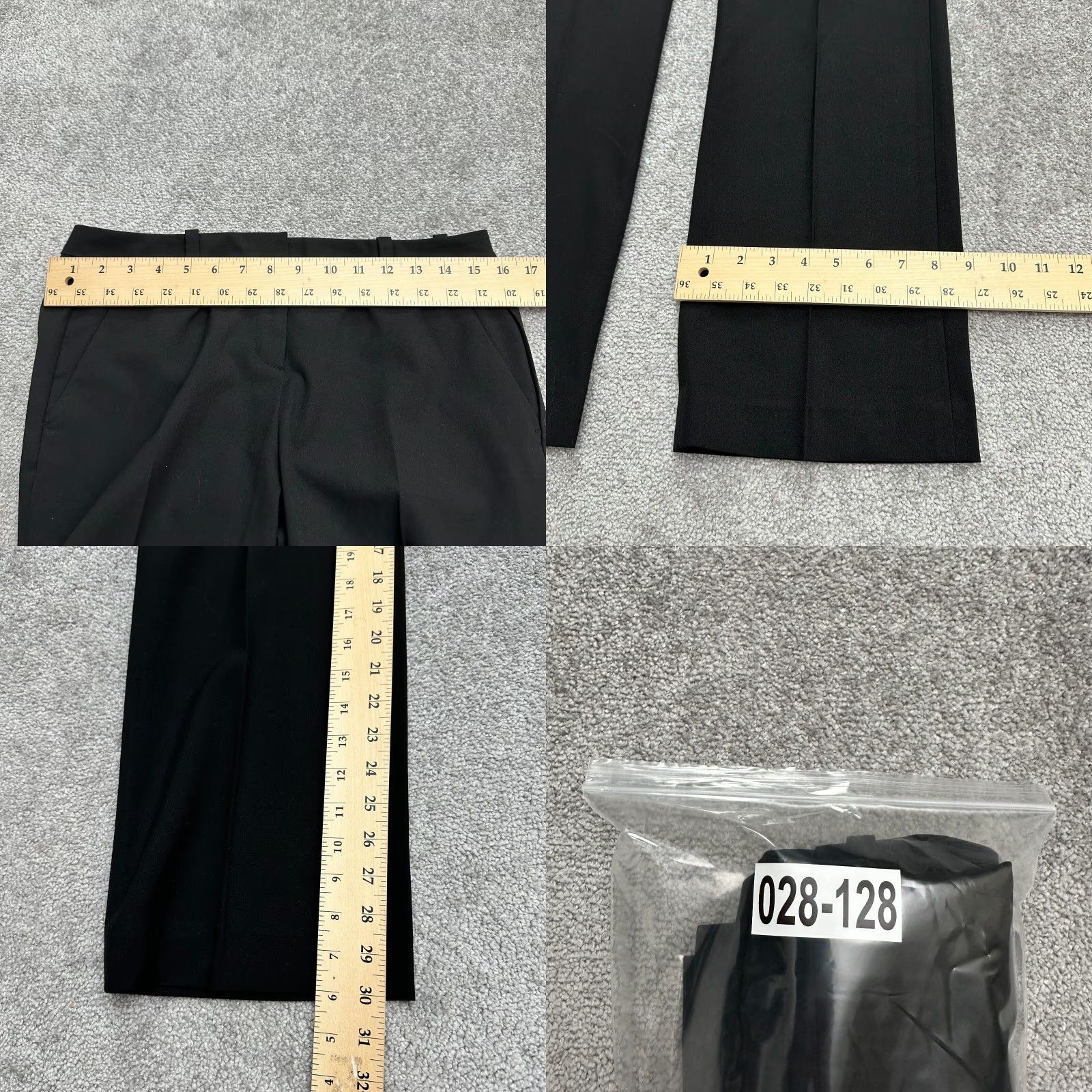 Vintage Halogen Dress Pants Womens 6P Black Mid Rise Straight Leg 32x30 Petite Utility Workwear, Business, Formal, Casual, Travel Mens, Womens Size 28" / US 6 / IT 42 - 8 Thumbnail